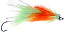 Articulated Hareball Leech - Chartreuse & Orange