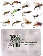Caddis Fly Collection - 12 Trout Flies + Fly Box