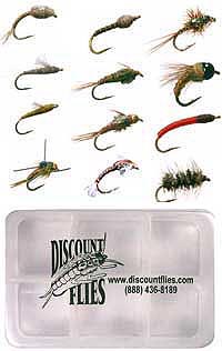 Midge Fly Collection - 12 Trout Flies + Fly Box
