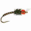 Rojo Midge - Black: half dozen flies