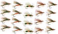 Attractor Dry Flies Collection- 12 Trout Flies + Fly Box