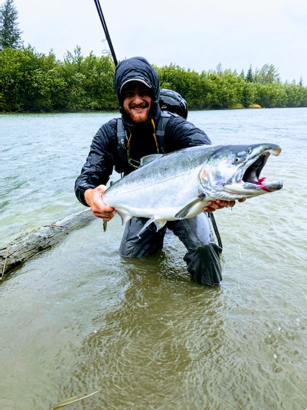 Peter Kurz Coho on a Bubblegum Articulated Hareball Leech