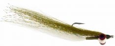 Olive & White Clouser Minnow