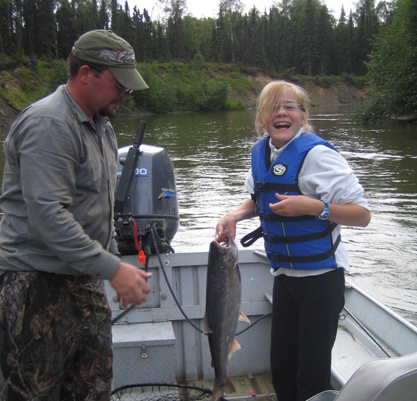 Silver Salmon caught on the Little Susitna River Silver Salmon caught on the Little Susitna River