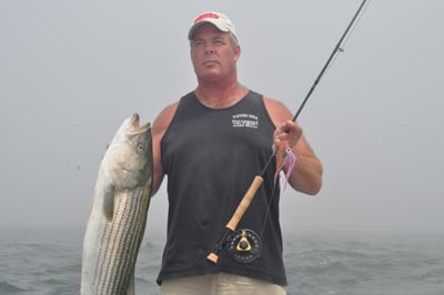 Michael Hastings likes the Red Can Squid for catching monster Striped Bass from the Cape Cod Shores. That huge eye has to be the reason that this fly is so successful!