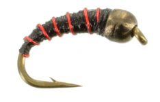 Zebra Midge Black & Red with Tungsten Bead