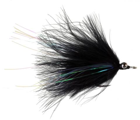 Dzonot Tarpon Fly - Black on Black Beadchain Eyes