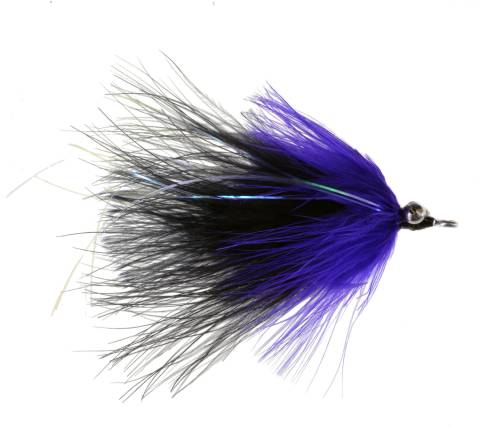 Dzonot Tarpon Fly - Black and Purple Beadchain Eyes