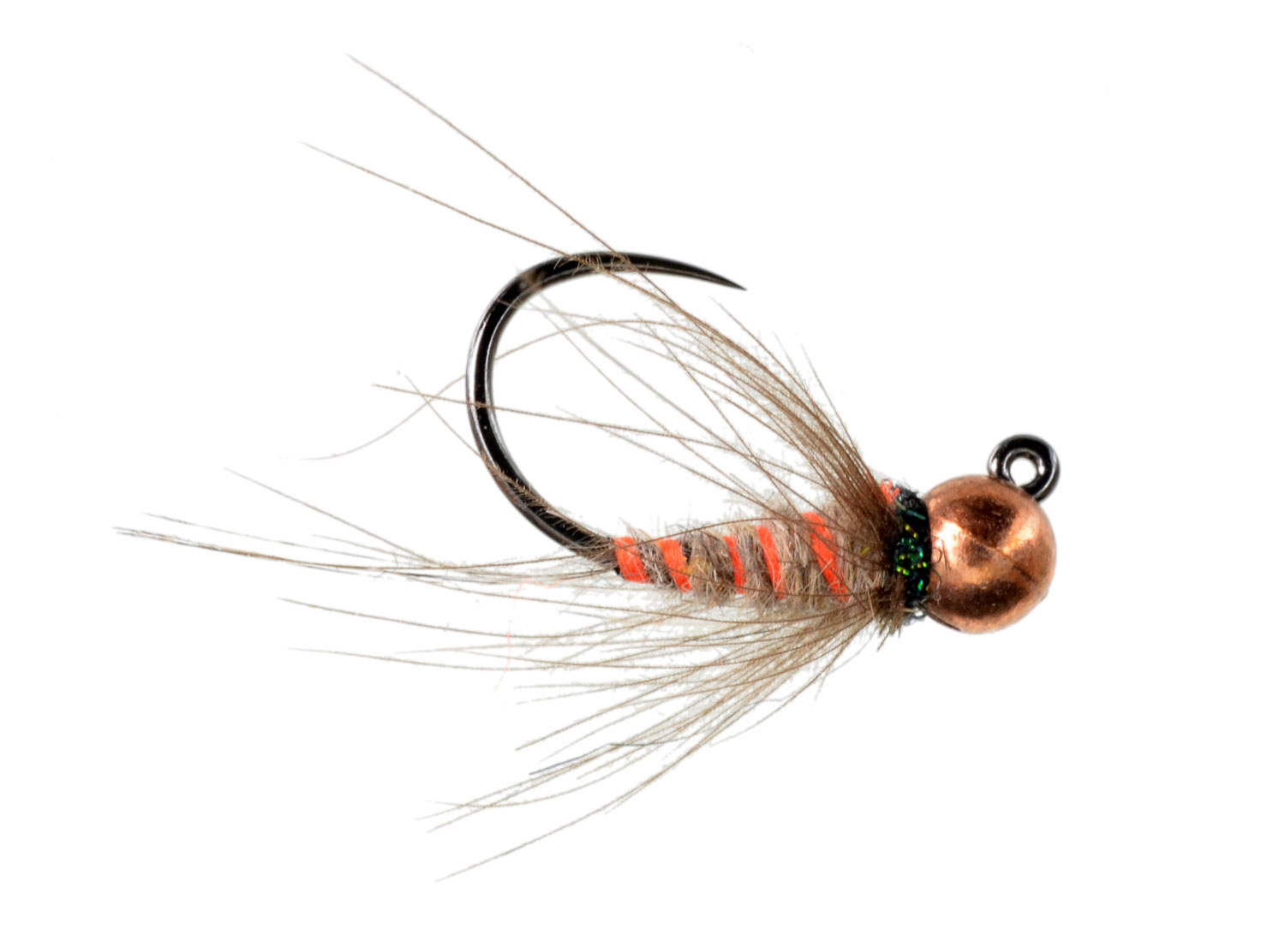 Jiggy Soft Hackle Carrot Nymph, Fly Fishing Flies For Less