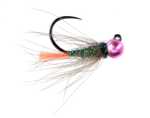 Jiggy Orange Tag Nymph with Pink Bead