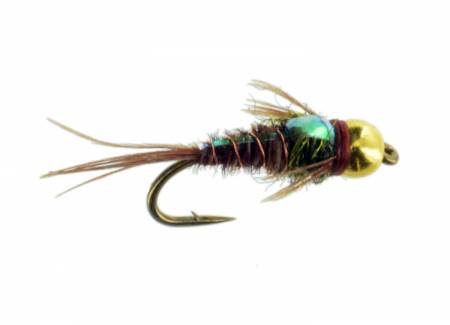 1 Doz Bead Head Flash Back Pheasant Tail Mayfly Nymph Flies-Mustad Signature 