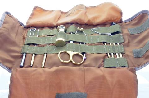 Raven and Wolf Mobile Nine Piece Fly Tying Tool Set