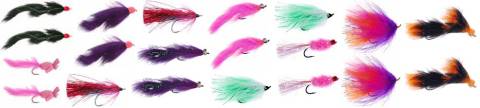 Alaska Silver Salmon Collection: 20 Flies + Fly Box