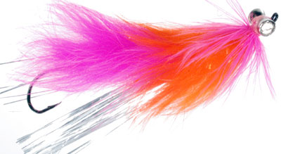 Articulated Hareball Leech - Pink & Orange