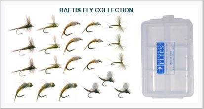 Baetis Collection: 21 Flies + Fly Box