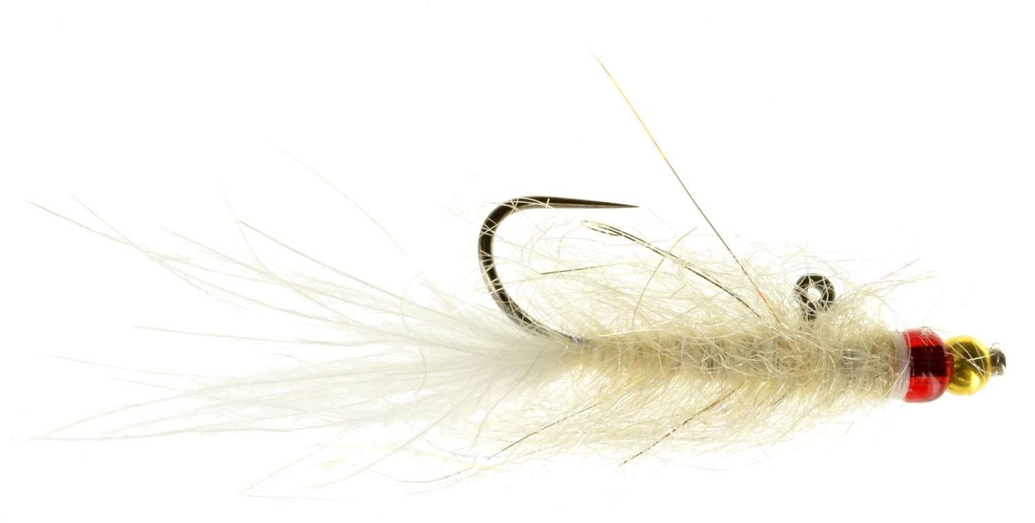 Balanced Leech - White Ghost  Fly Fishing Flies For Less