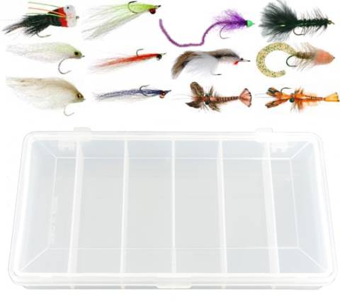 Bass Collection: 12 Flies + Fly Box