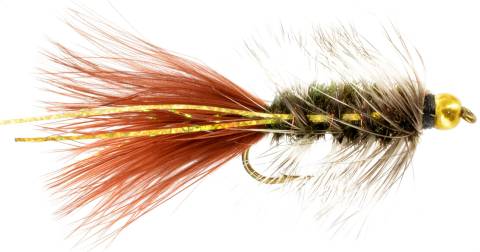 Beadhead Flashabugger - Peacock/Brown Tail