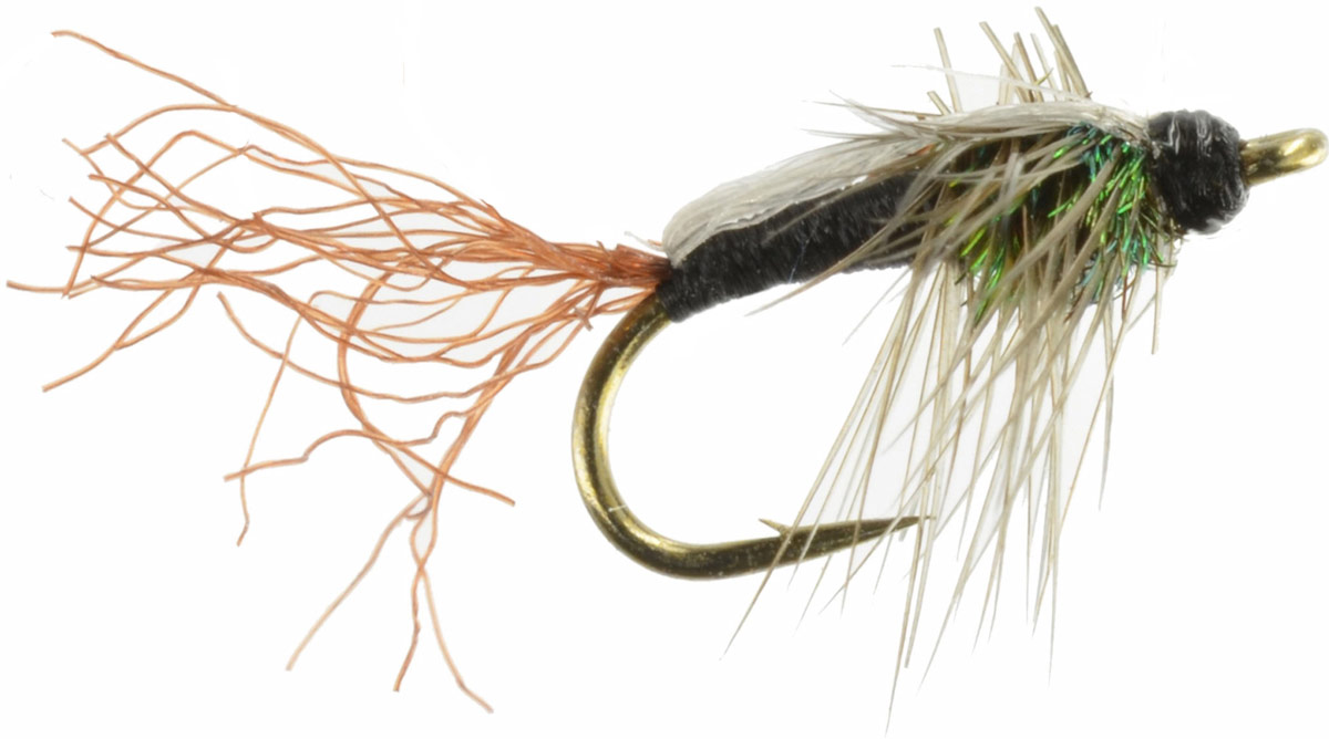 Black Trailing Shuck Midge Emerger Fly Fishing Flies For Less