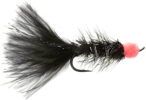 Egg Sucking Crystal Leech - Black w/ Salmon Egg