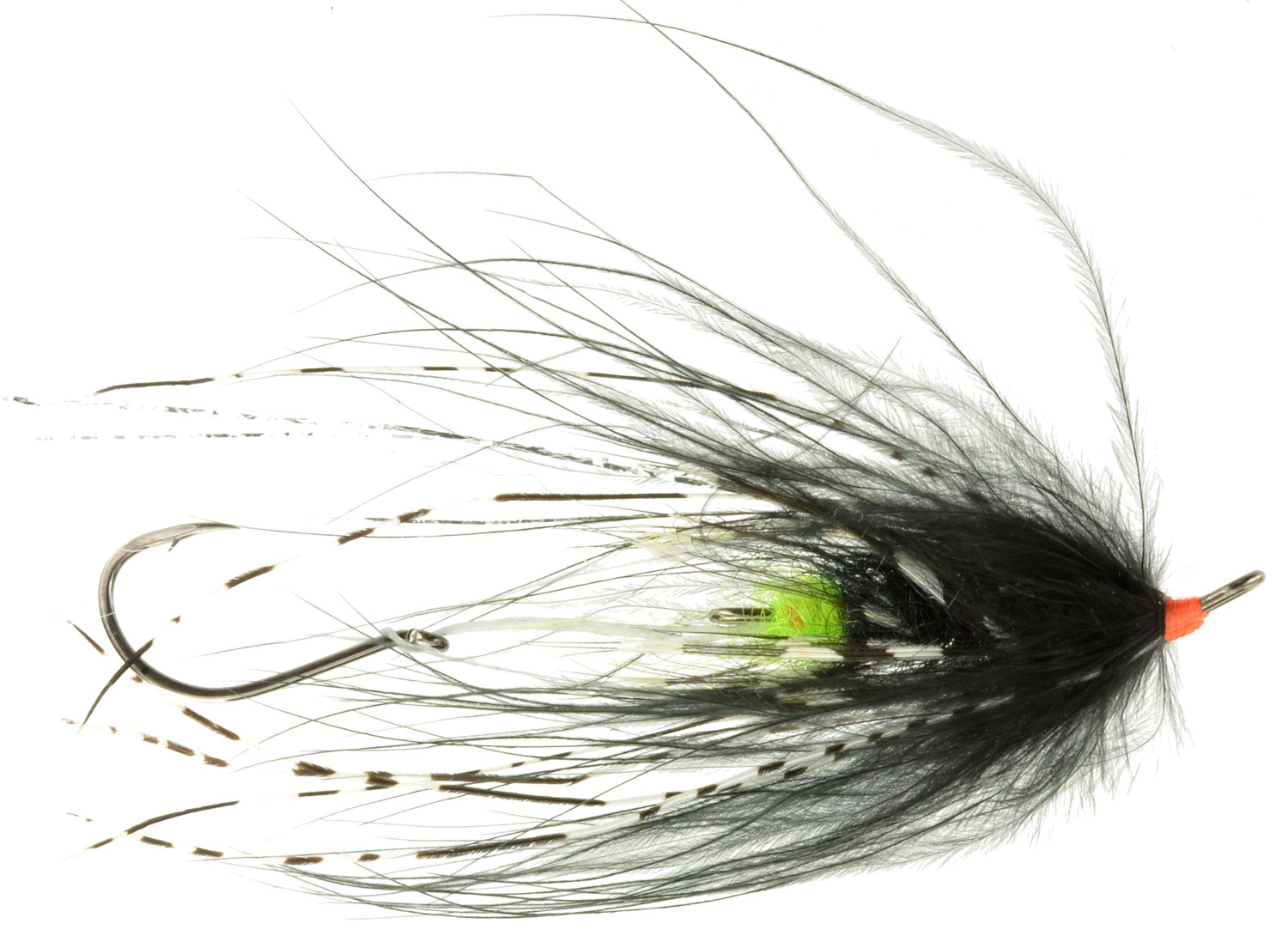 Hoh Bo Spey Steelhead Fly Black & Chartreuse Fly Fishing Flies For