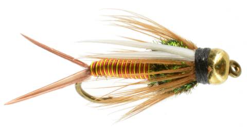 Hotwire Prince Nymph Tungsten Bead - Yellow & Brown
