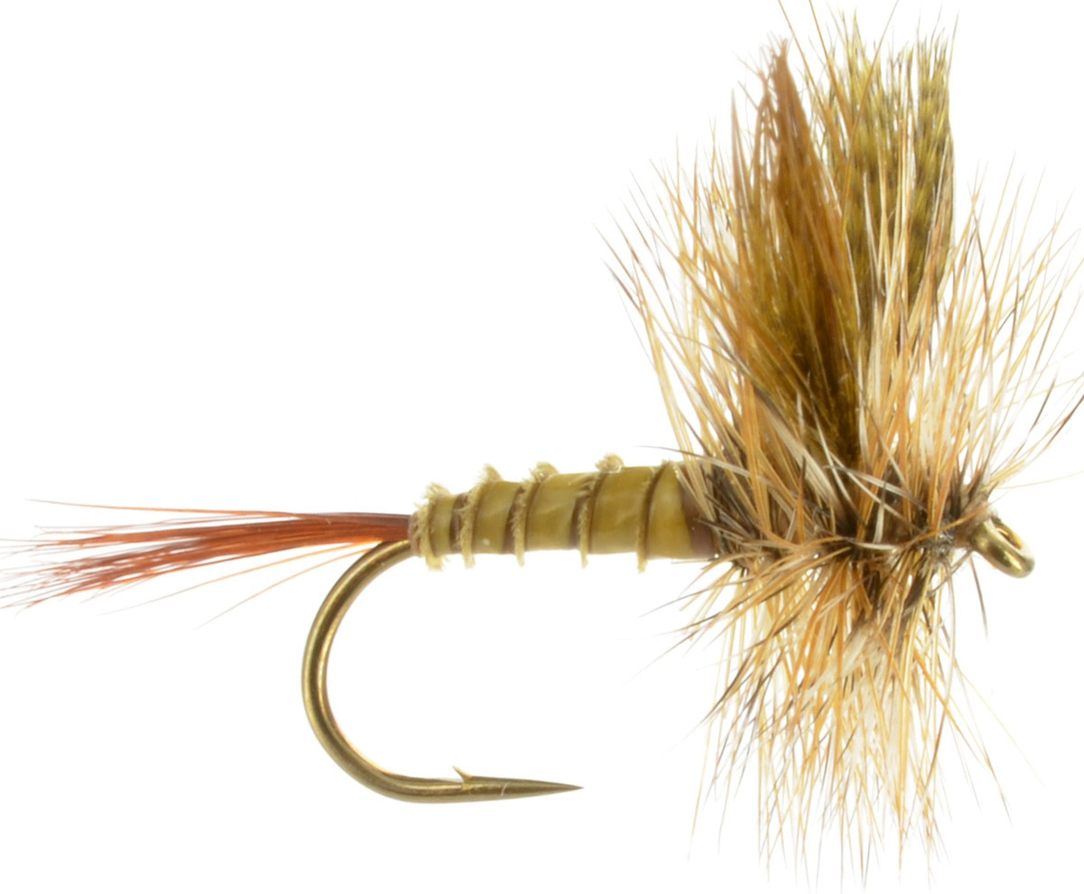 MARCH BROWN MAYFLY DRY FLY FISHING FLIES 12 x SIZE #14 