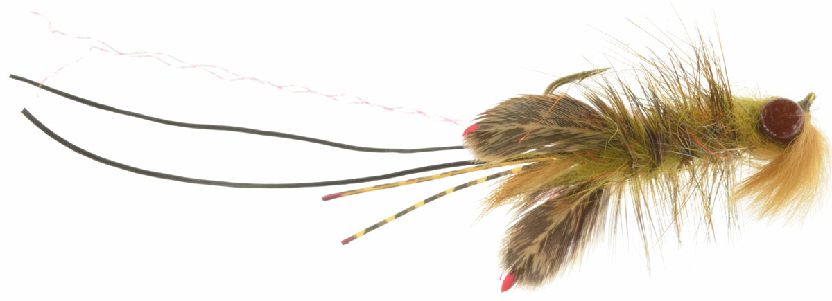 Near 'Nuff Crawfish - Olive, Fly Fishing Flies For Less