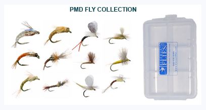 Pale Morning Dun Collection: 12 Trout Flies + Fly Box