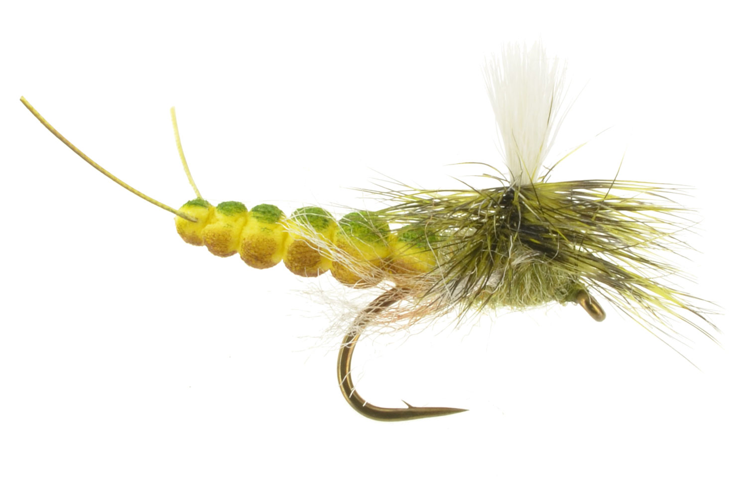 HipCat Western Green Drake Dry Flies - 12pc - Sizes 8 10 12 14 - Trout Bass Mayfly