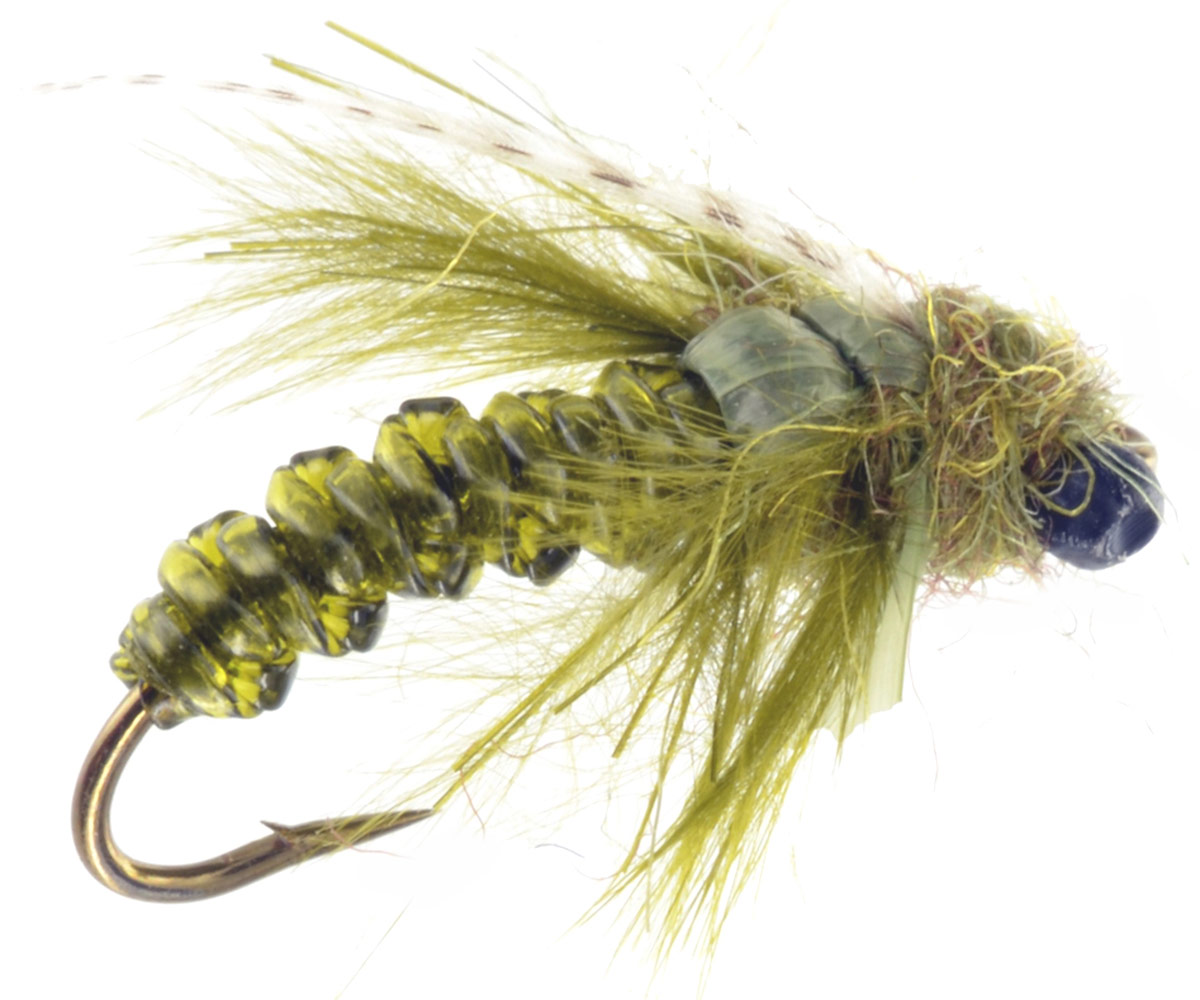 Realistic Caddis Pupa - Olive | Fly Fishing Flies For Less | DiscountFlies