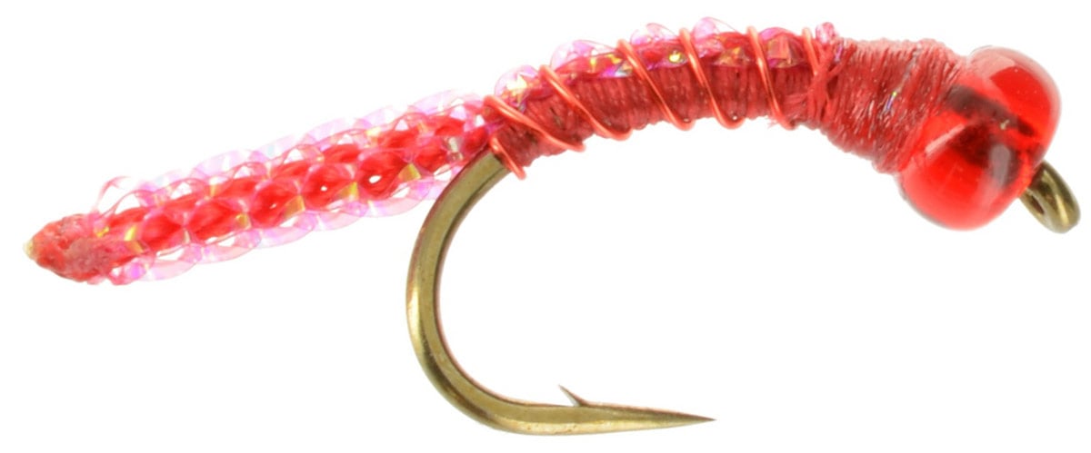 Red Hot Worm, Fly Fishing Flies For Less