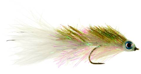 Shimmering Minnow - Olive & White