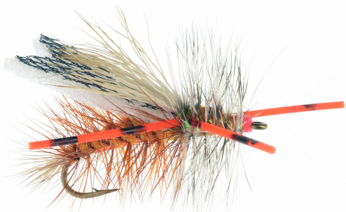 One Dozen (12) - Rubber Legged Crystal Stimulator - Royal - Dry Fly 10
