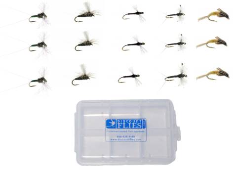 Trico Mayfly Collection: 15 Flies + Fly Box