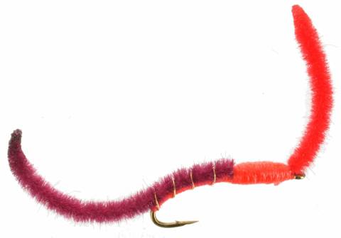 Two Tone San Juan Worm - Wine Red