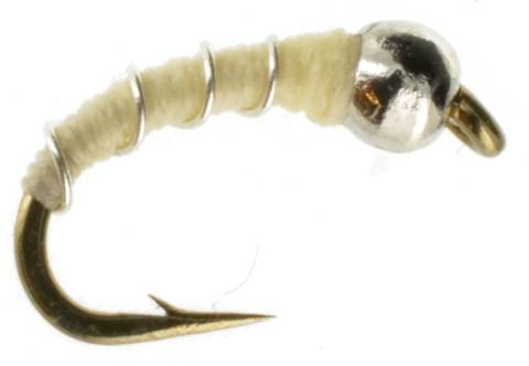 Zebra Midge Tungsten Bead - Cream